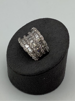 Diamond Dress Ring Baguette And Brilliant Cut Diamonds