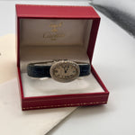 Cartier 18ct White Gold Baignoire Leather Strap