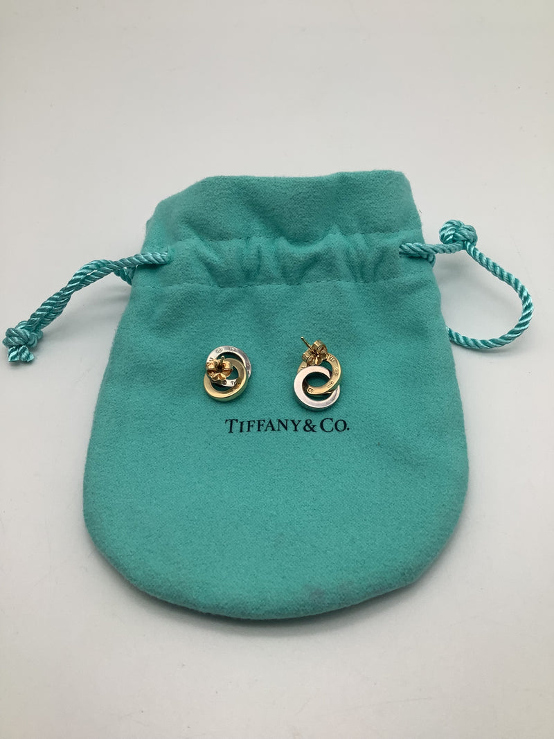 Tiffany & Co Silver and Yellow Gold Earrings