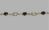 9ct Yellow Gold Garnet Bracelet