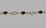 9ct Yellow Gold Garnet Bracelet