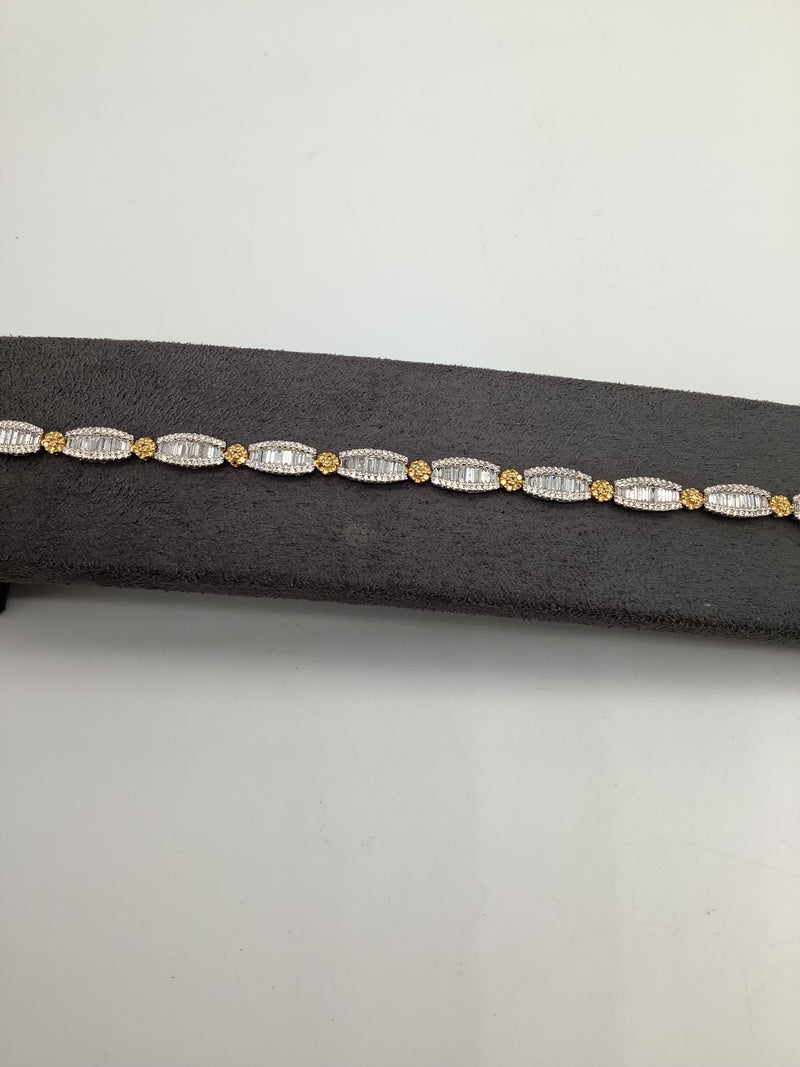 Baguette Cut Diamond Bracelet