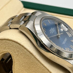 Rolex Datejust 41mm Blue Dial Smooth Bezel