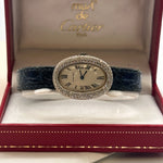 Cartier 18ct White Gold Baignoire Leather Strap