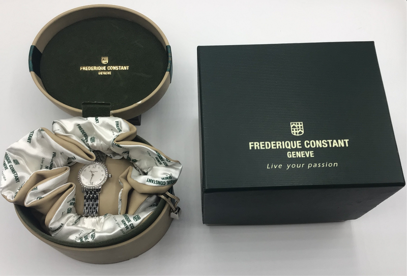 Frederique Constant Ladies Steel and Diamond Watch