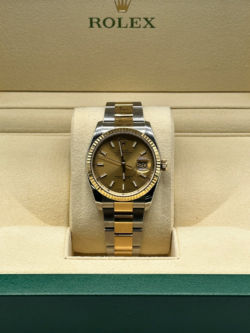 Rolex Datejust 36mm In Stainless Steel And Yellow Gold