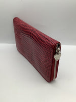 Moschino Wine Coloured Crocodile Purse