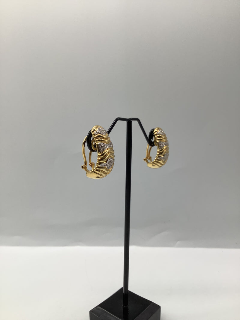 Gold and Diamond Earrings