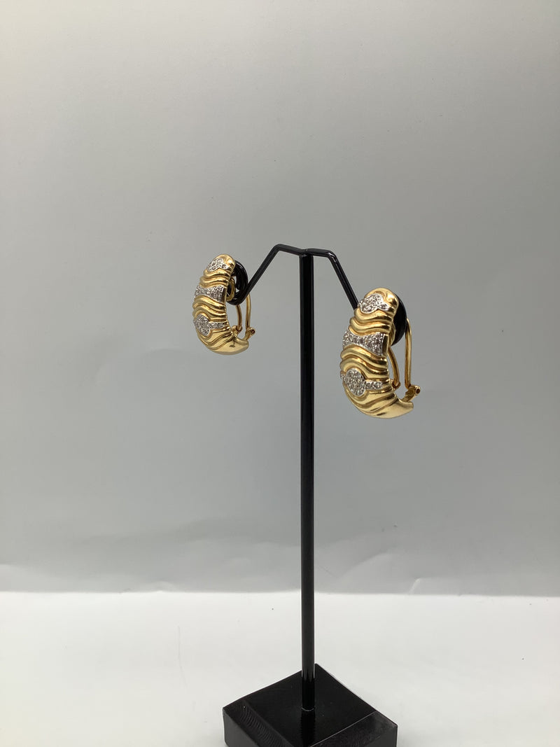 Gold and Diamond Earrings