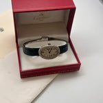 Cartier 18ct White Gold Baignoire Leather Strap