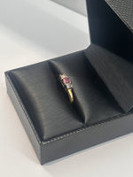 18ct Gold Diamond & Pink Sapphire Ring