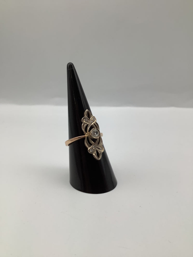 Rose Gold Art Deco Style Ring