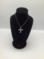 18ct White Gold Diamond Cross Pendant