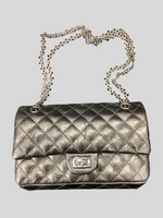 Chanel Metallic Grey Quilted Leather 226 Reissue Flap Bag