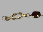 9ct Yellow Gold Garnet Bracelet