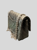 Chanel Metallic Grey Quilted Leather 226 Reissue Flap Bag