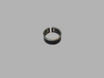 Tiffany & Co Sterling Silver and Black Ceramic T Bar Cut out Ring