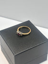 18ct Gold Diamond & Pink Sapphire Ring