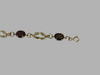 9ct Yellow Gold Garnet Bracelet