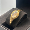 GUCCI Gold Floral Horsebit Bangle Watch