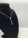 Green Tourmaline and Diamond Necklace Pendant