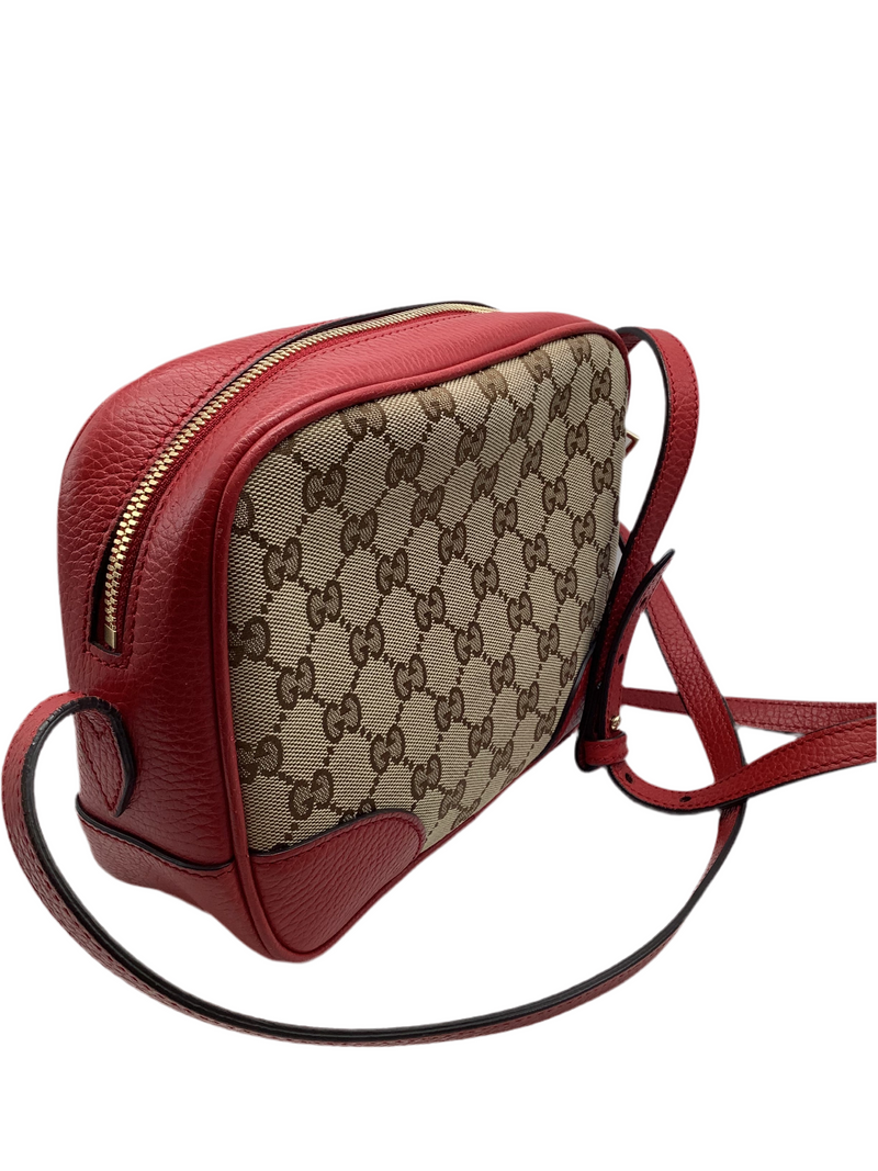 Gucci Guccissima Print and Red Bree Bag