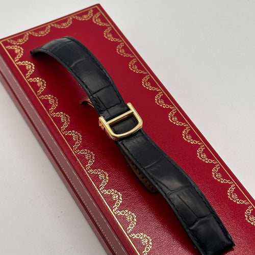 Cartier Leather Yellow Gold Strap