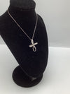 18ct White Gold Diamond Cross Pendant