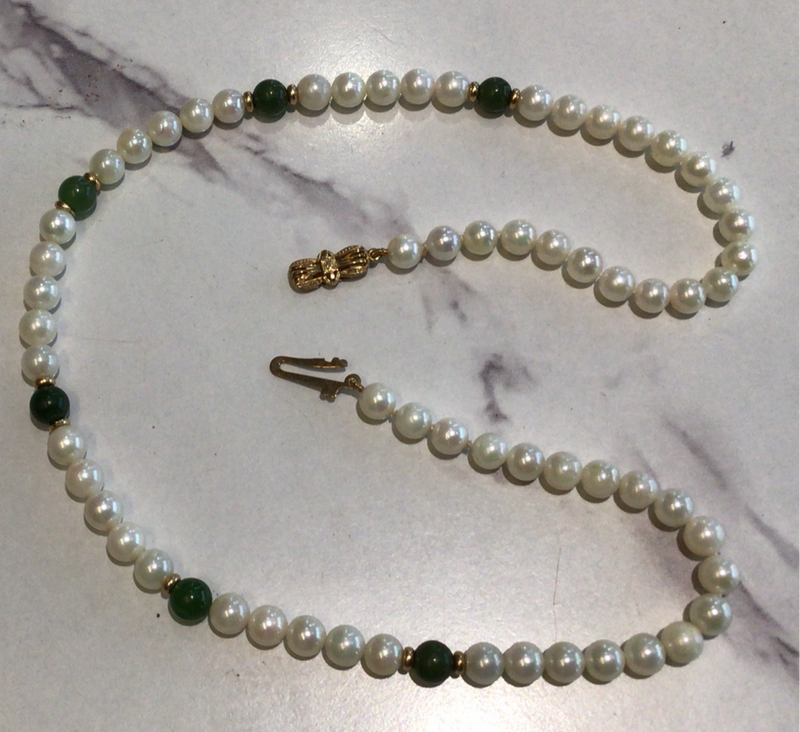 Pearl and Jade Necklace