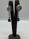 Green Tourmaline and Diamond Earrings