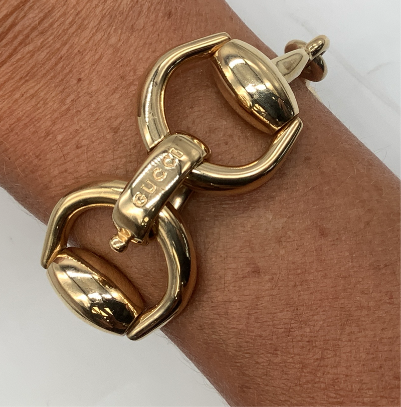 18ct Yellow Gold Gucci Horsebit Bracelet