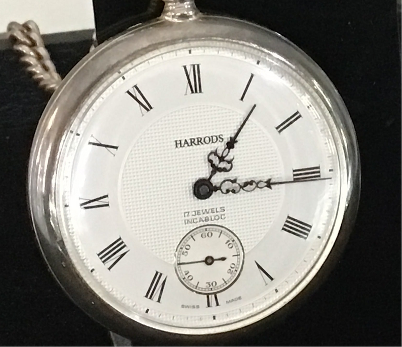 Harrods Silver Pocket Watch