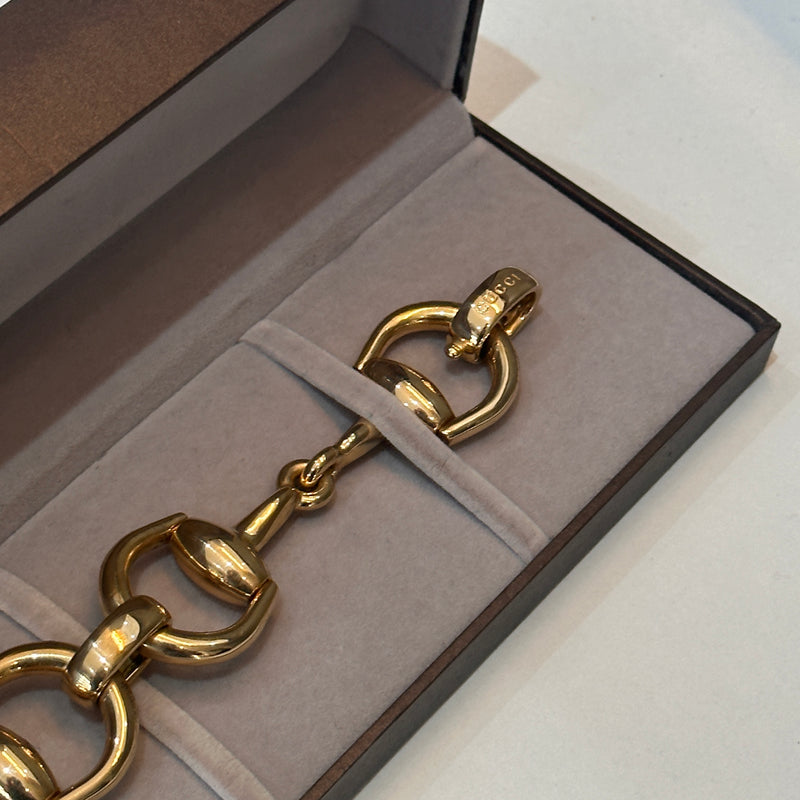 18ct Yellow Gold Gucci Horsebit Bracelet