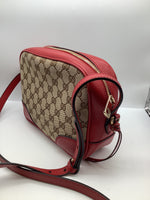 Gucci Guccissima Print and Red Bree Bag