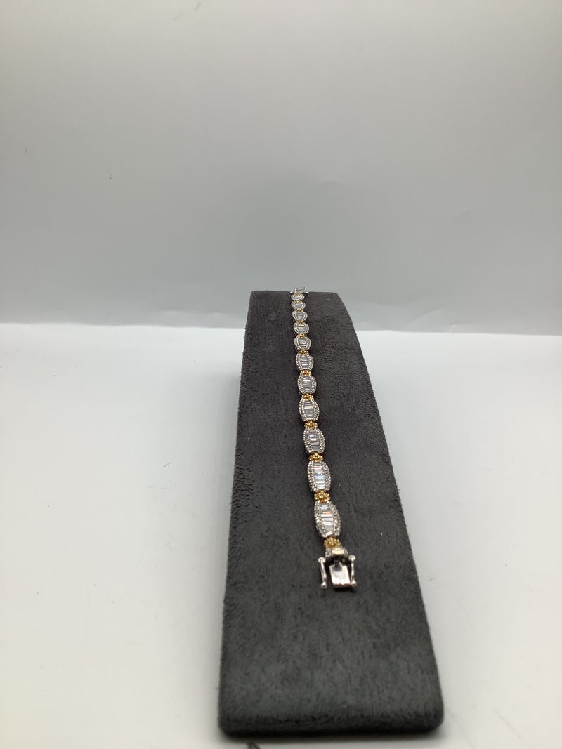 Baguette Cut Diamond Bracelet