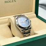 Rolex Datejust 41mm Blue Dial Smooth Bezel