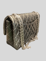 Chanel Metallic Grey Quilted Leather 226 Reissue Flap Bag