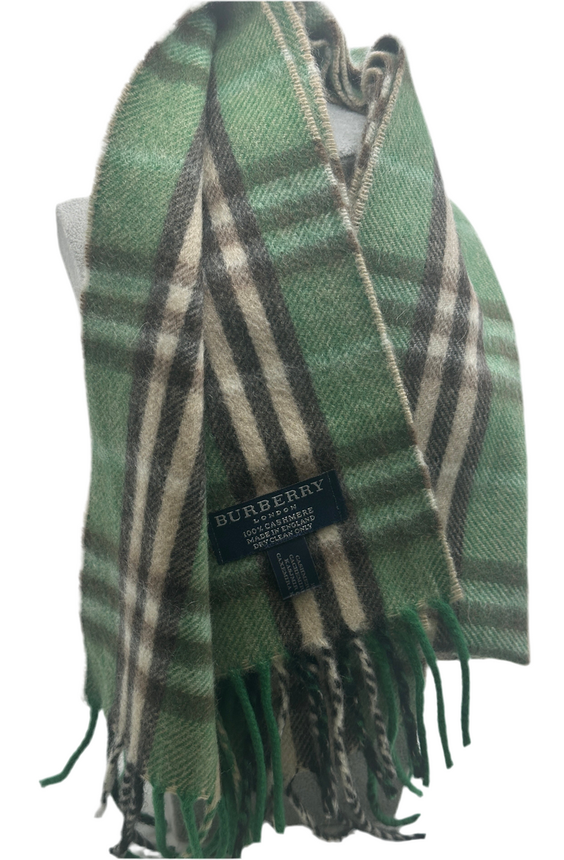 Burberry Muffler Green Scarf