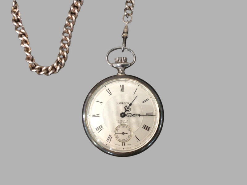 Harrods Silver Pocket Watch