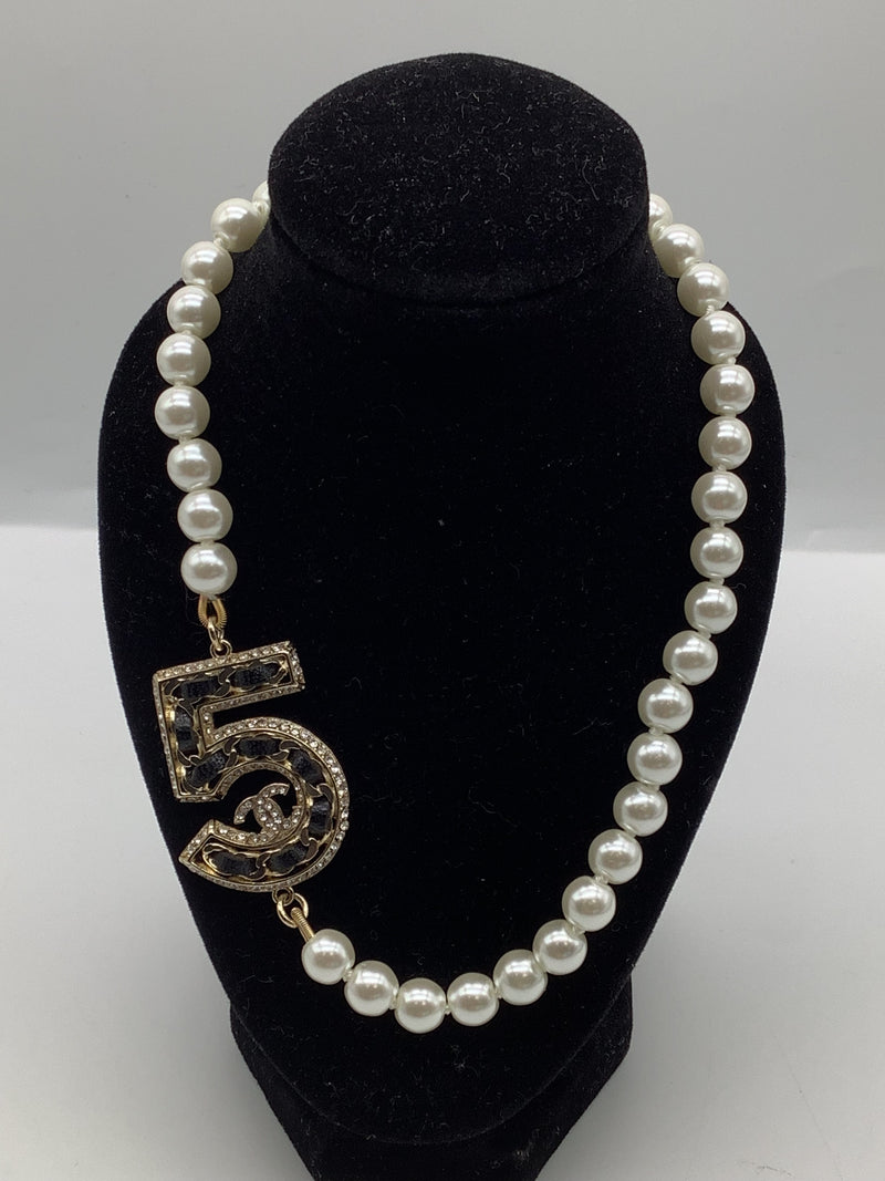 Chanel Pearl '5' Necklace