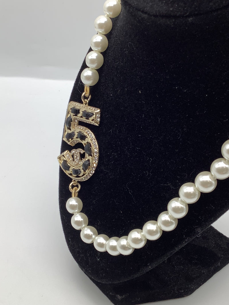 Chanel Pearl '5' Necklace