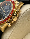 Rolex Daytona Oysterflex 18ct Yellow Gold, Orange Sapphire Bezel ( Homage To 116588SACO)