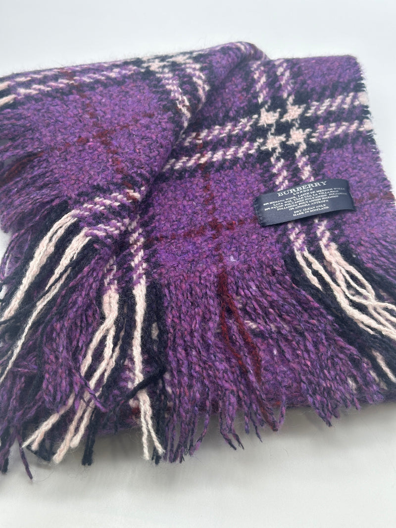 Burberry Purple Muffler Scarf