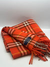 Burberry Orange Tartan Scarf