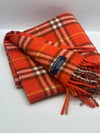 Burberry Orange Tartan Scarf