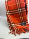 Burberry Orange Tartan Scarf