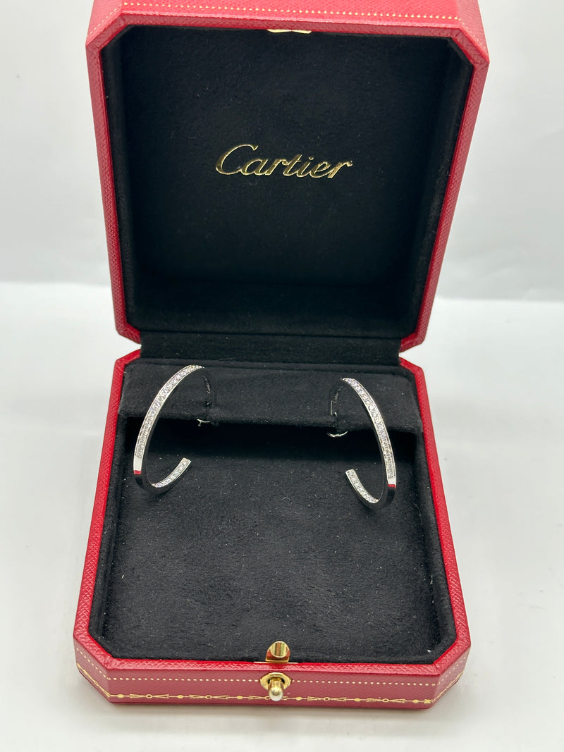 Cartier Diamond Hoop Earrings