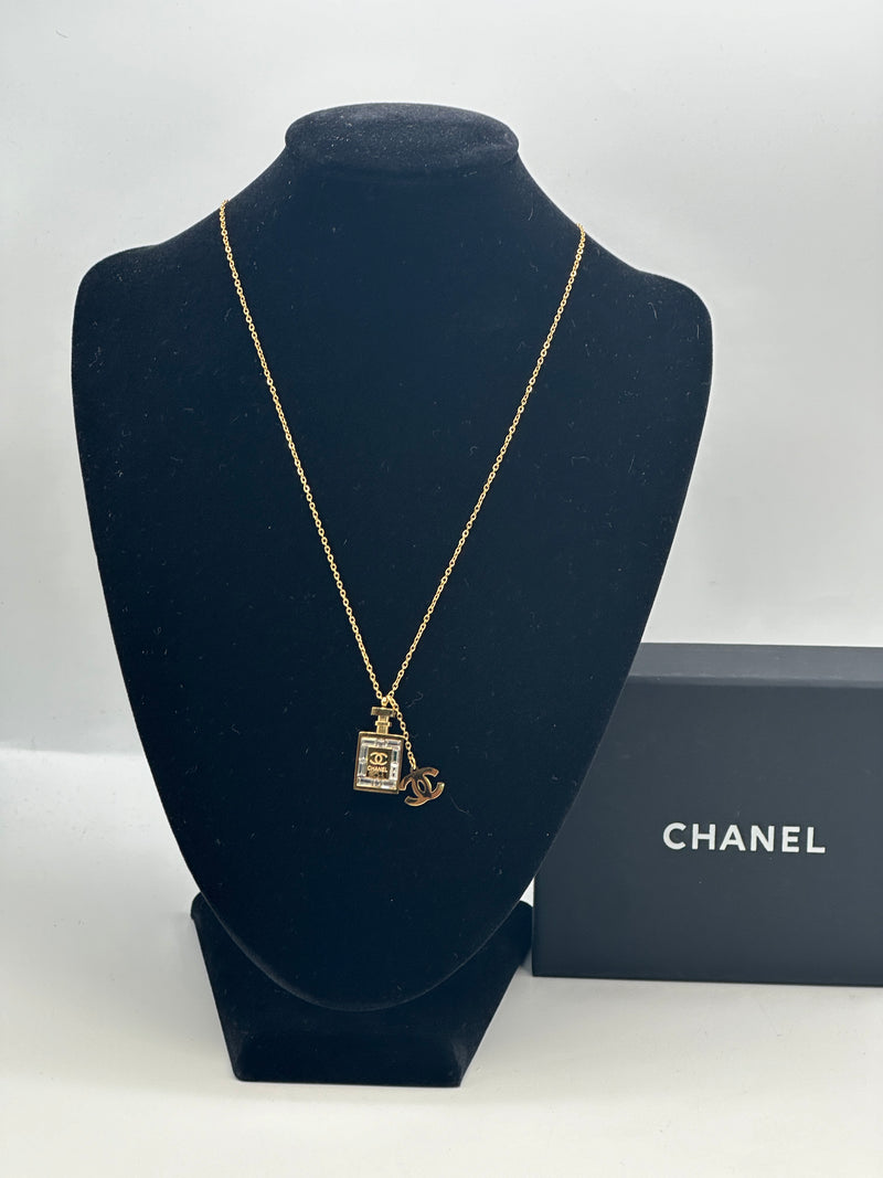 Chanel Perfume Bottle Pendant Necklace