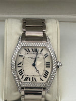 Cartier Tortue 18ct  White Gold With Diamonds