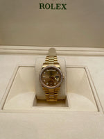 18k Yellow Gold Rolex DayDate 36mm, Factory Diamond Dial and Bezel